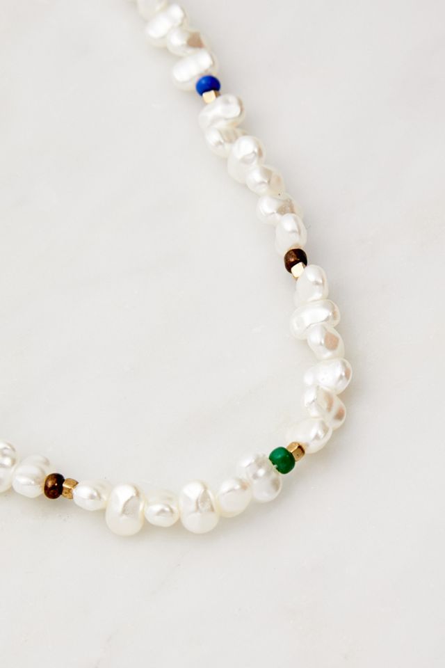 Beaded Pearl Necklace Urban Outfitters UK