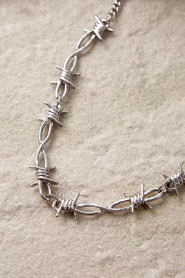 Sterling silver barbed hot sale wire necklace