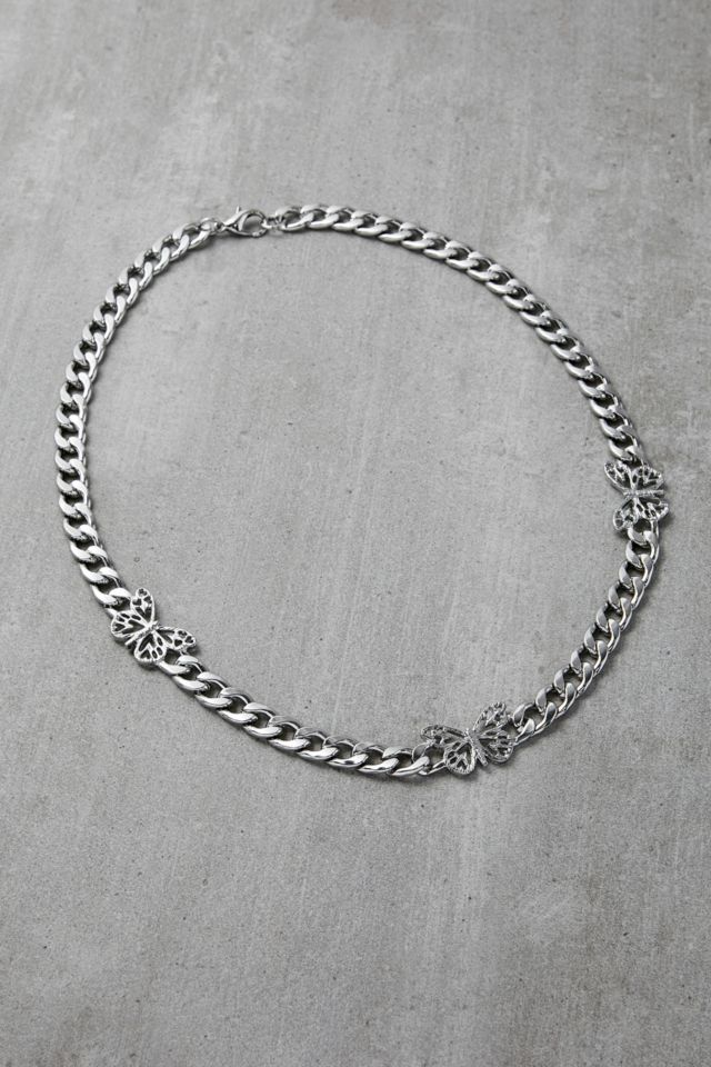 Butterfly Curb Chain Necklace | Urban Outfitters UK