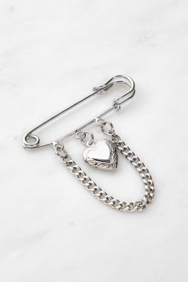 Safety Pin Heart Clip | Urban Outfitters UK