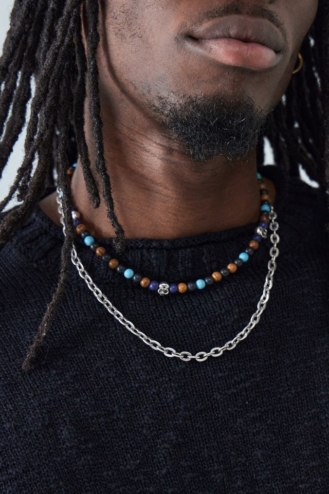 Icon Brand Burning Man Bead & Chain Collana #2