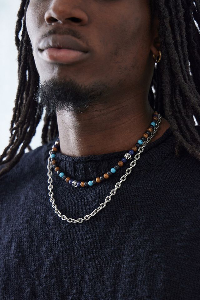 Icon Brand Burning Man Bead & Chain Collana #3