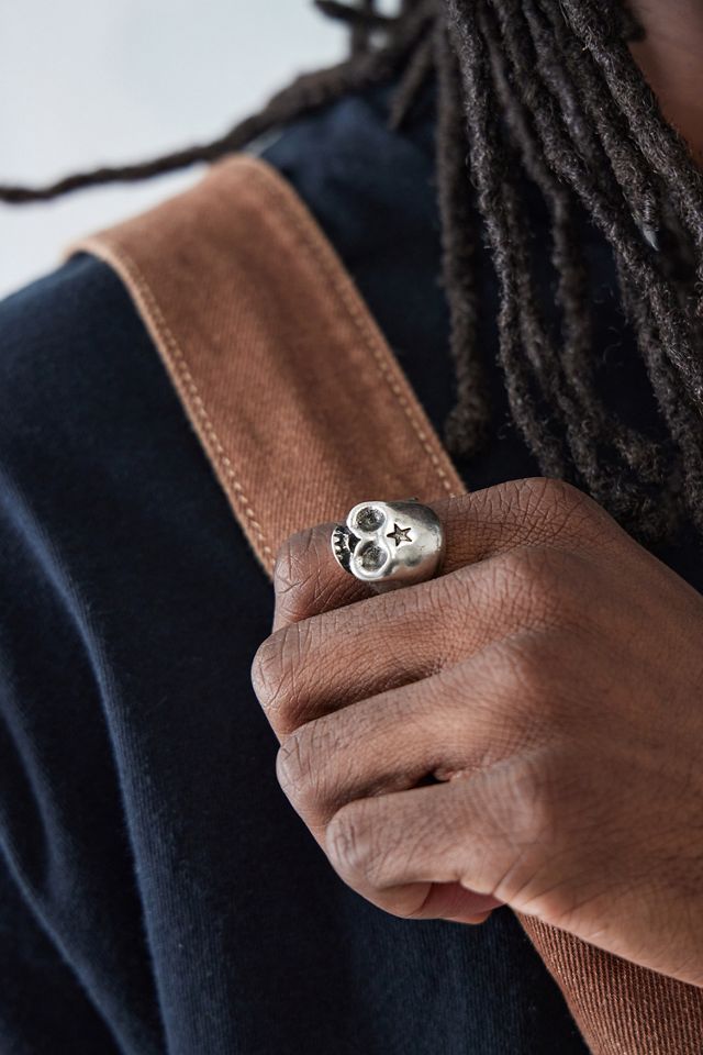 Icon Brand Burning Man 3D Skull Signet Ring #1