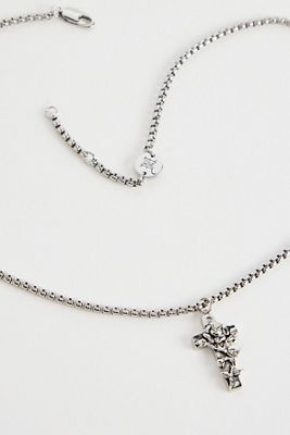 Ed Hardy Cross Rose Chain Pendant Necklace