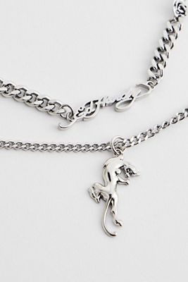 Collier Double Chaîne Panthère Ed Hardy