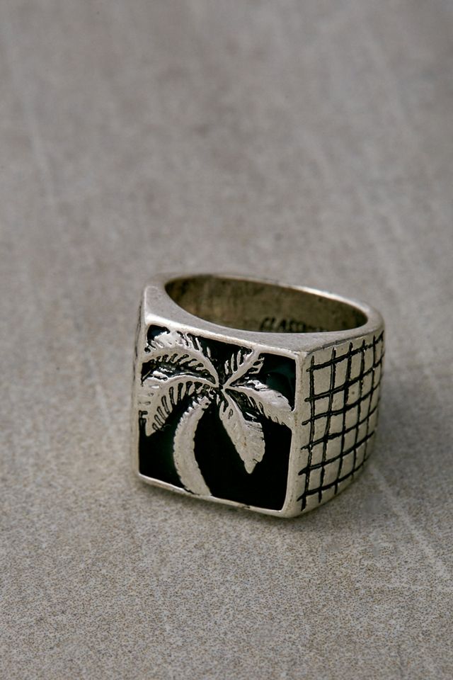 Icon Rectangle Palm Signet Ring #1