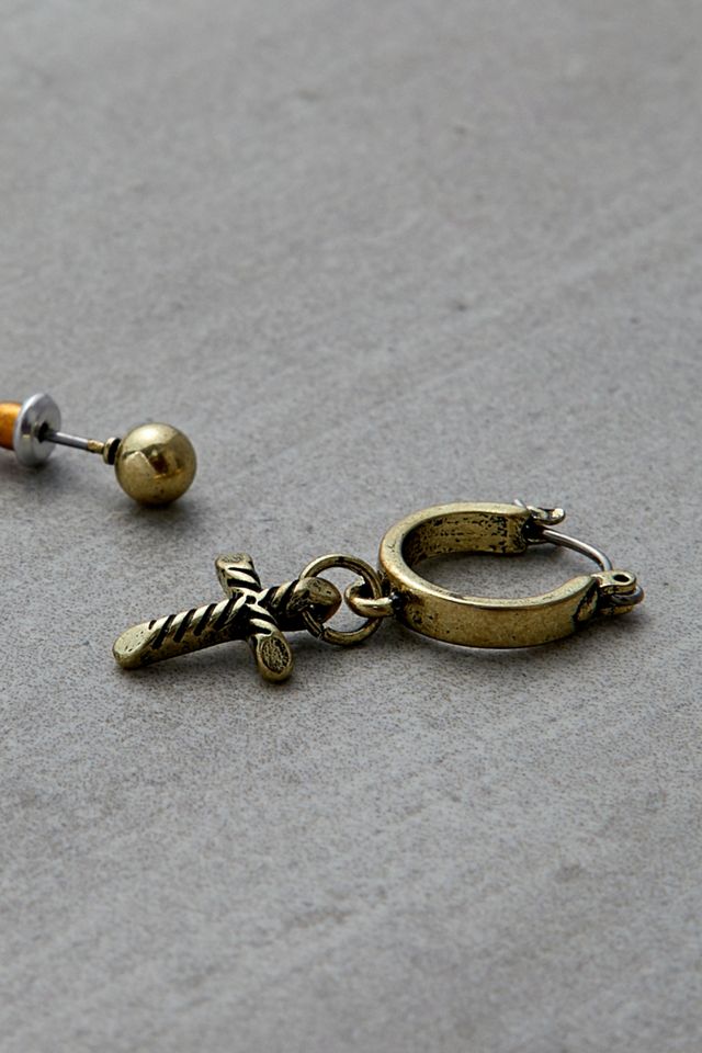 Icon - Créoles et clous d'oreilles croix goutte #1