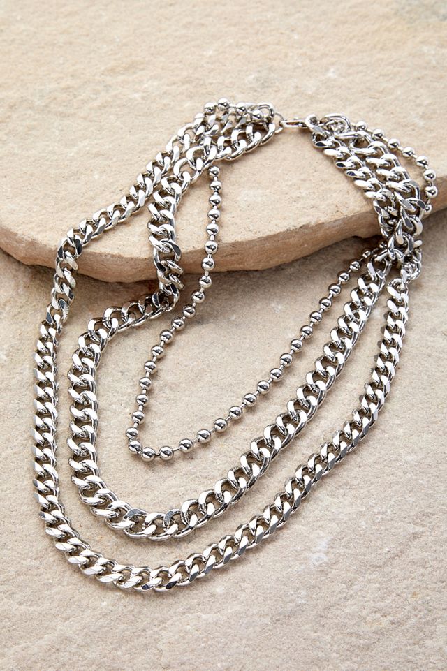 Silence + Noise Statement Chain Multilayer Necklace | Urban Outfitters UK