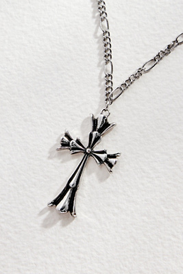 Silence + Noise Silver Cross Pendant Necklace | Urban Outfitters UK