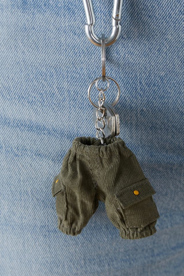 Mini Pantaloni Cargo in velluto a coste Portachiavi  #1