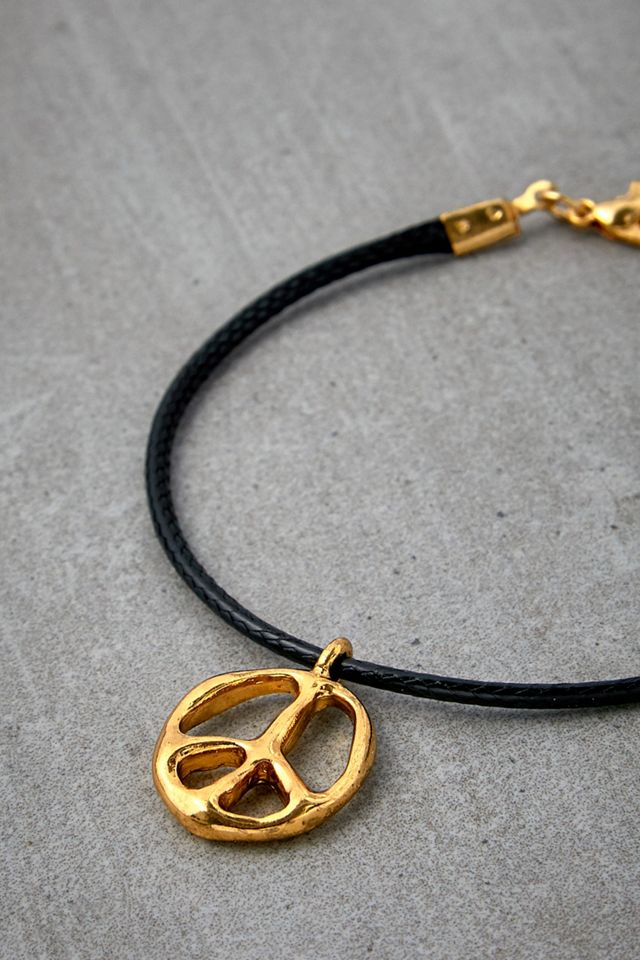 Seilarmband mit Peace-Anhänger #1