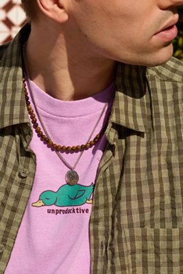 UO Brown Stone Choker Necklace