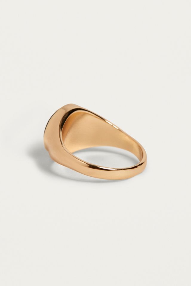 Chained + Able Stone Gold Signet Ring #1