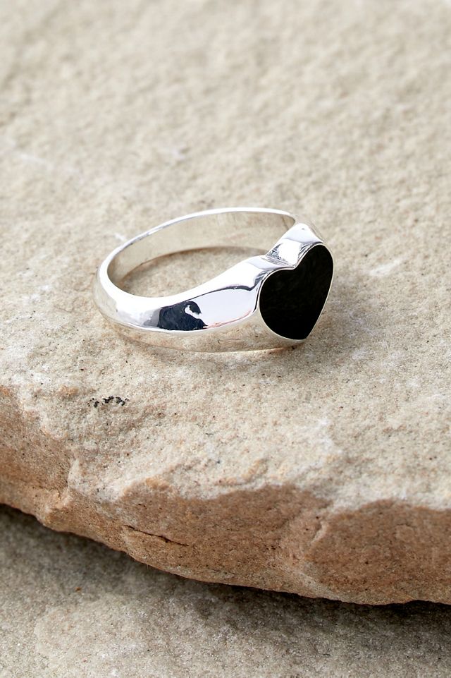 Anillo cardíaco encadenado + de esmalte capaz #2