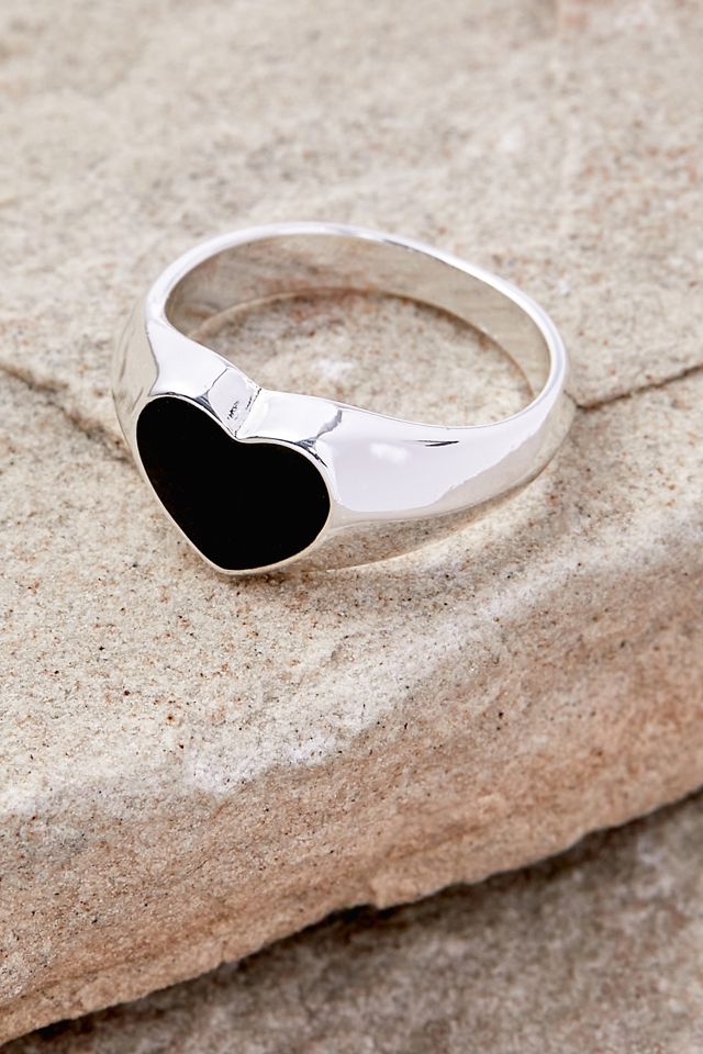 Chained + Able Enamel Heart Ring | Urban Outfitters UK