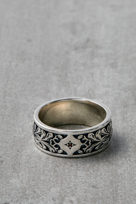 Serge DeNimes Unisex Sterling Silver Kabuto Ring | Urban
