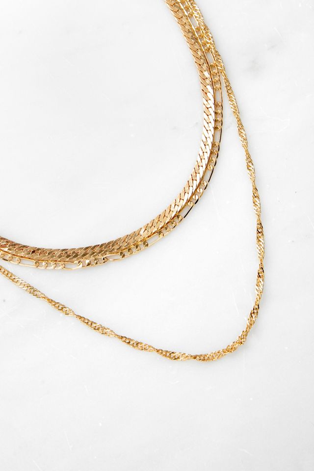 Triple Multilayer Chain Necklace | Urban Outfitters UK
