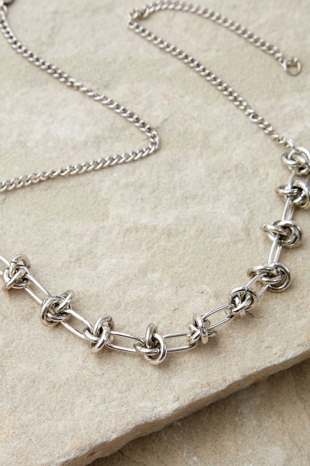 Silence + Noise - Collier à chaîne nouée #1