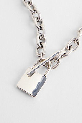 Lock Chain Pendant Choker Necklace en taille: TAILLE UNIQUE - Silence + Noise - Modalova