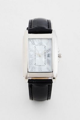 Silence + Noise Orologio Nero Coccodrillo