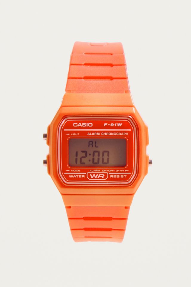 Casio orange shop digital watch