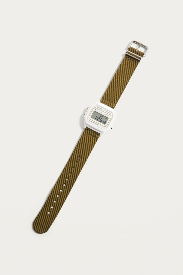 Casio Classic Cloth Strap Khaki Digital Watch | Urban Outfitters