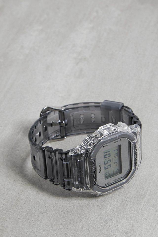 Casio G-Shock DW5600 Skeleton Clear Watch | Urban Outfitters UK