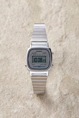 Casio silver mini digital watch best sale