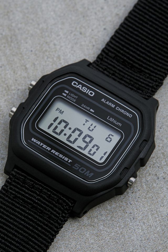 Casio black mini face hot sale watch