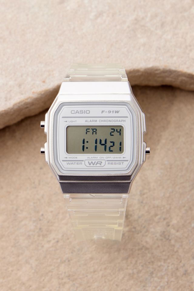 White casio online f91w