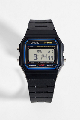 Casio Hombre Negro Reloj F-91W-1Xy,