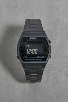 Casio Vintage B640WB-1AEF - Orologio Digitale Uomo/Donna, Quadrante In Acciaio, Cinturino In Metallo Nero, Datario E Cronometro, 50m Impermeabile