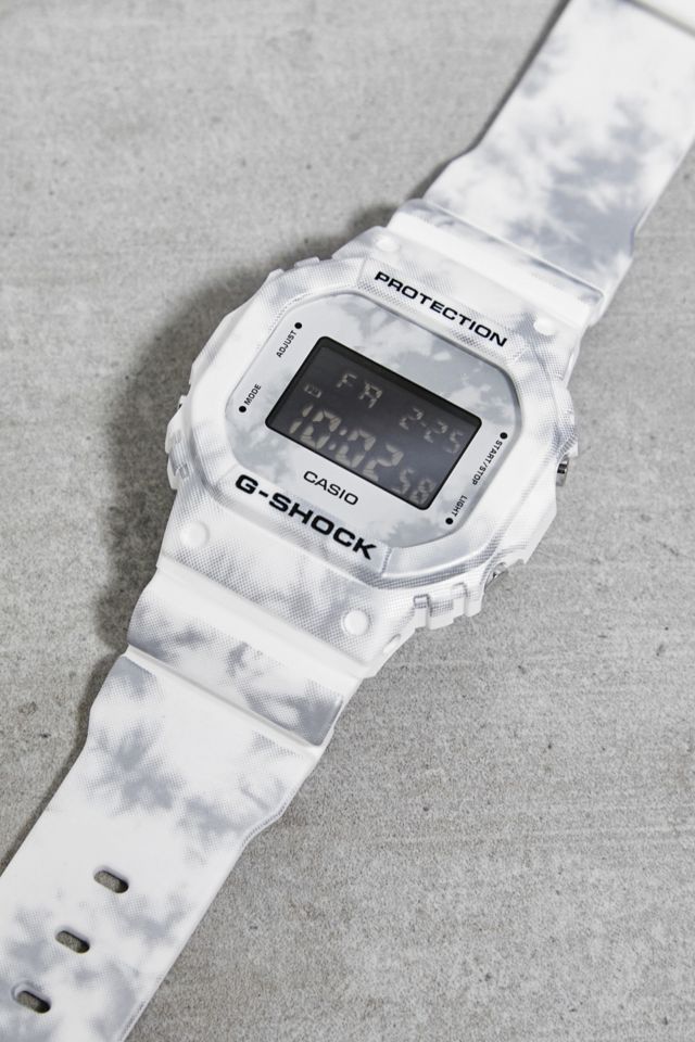 ✌️Reloj Casio G-Shock estampado glaciar pantalla negra, DW-5600GC-7ER.