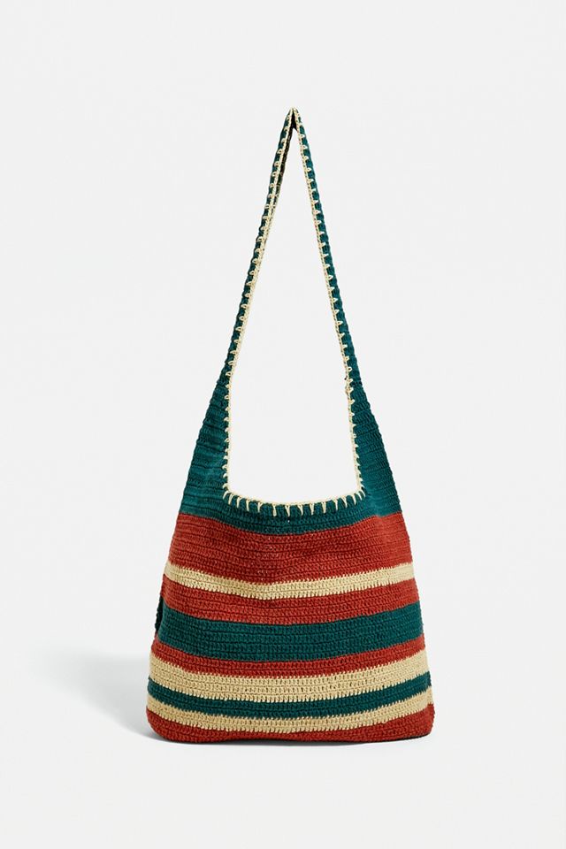 UO Slouchy Stripe Bolso Crossbody Tejido #3