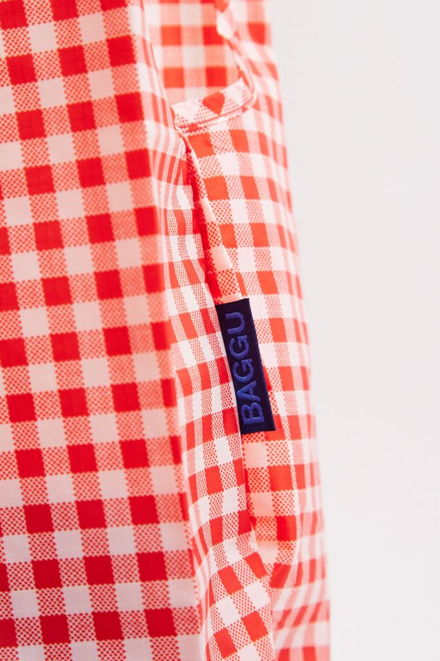 BAGGU Red Gingham Standard Shopping Bag #2