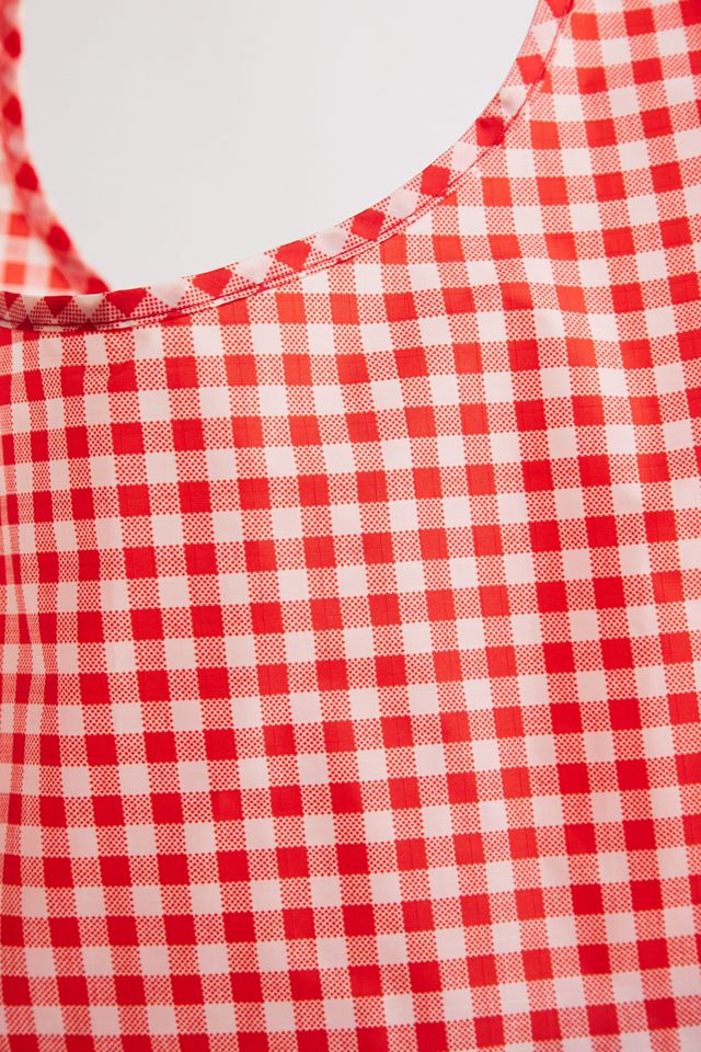 BAGGU Red Gingham Standard Shopping Bag #4