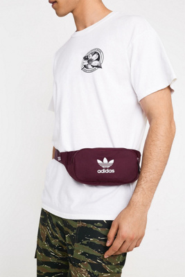 adidas Essential Burgundy Bum Bag Urban Outfitters UK