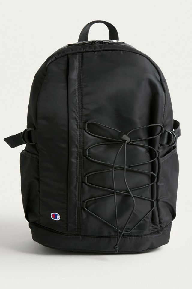 Champion black script store logo backpack