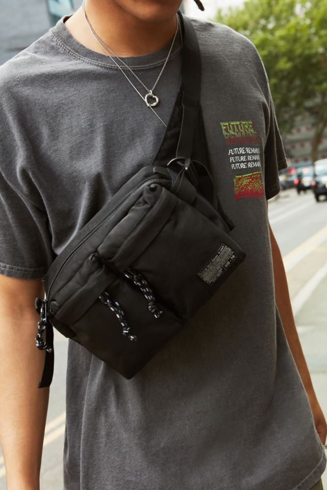 UO Black Double Pocket Bum Bag