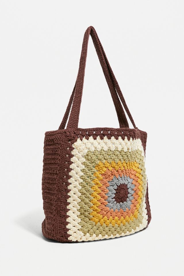 Grand sac fourre-tout en macramé marron #2