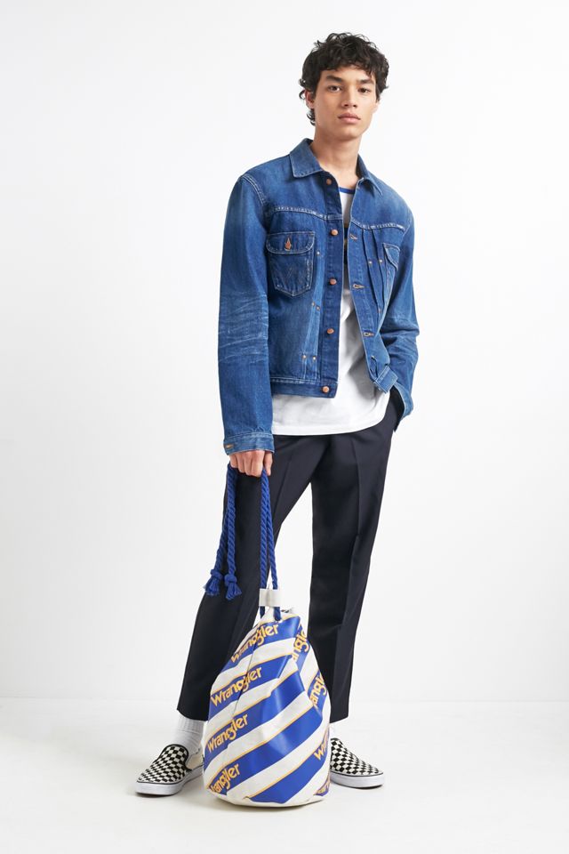 Wrangler Blue and Yellow Beach Bag #1