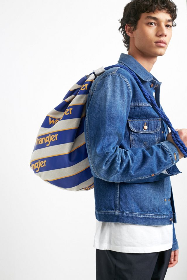 Wrangler Blue and Yellow Beach Bag #3