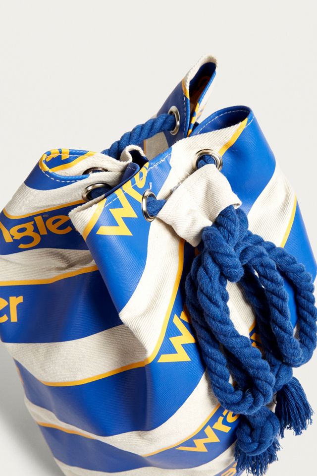 Wrangler Blue and Yellow Beach Bag #5