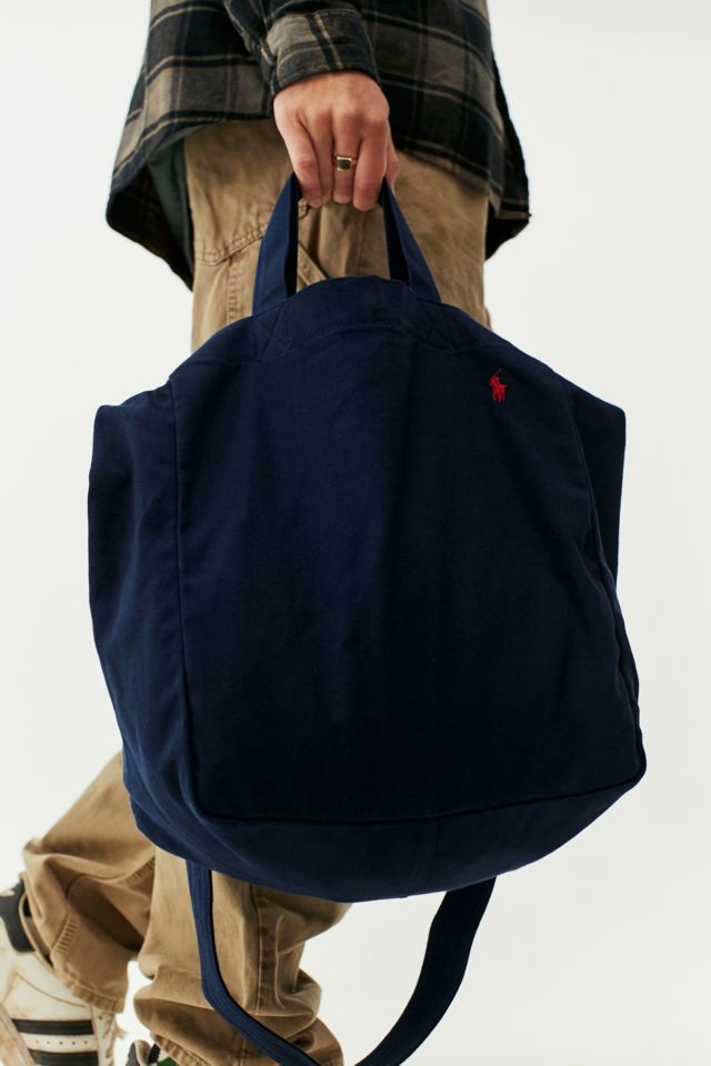 Polo Ralph Lauren Navy Canvas Tote Bag | Urban Outfitters UK