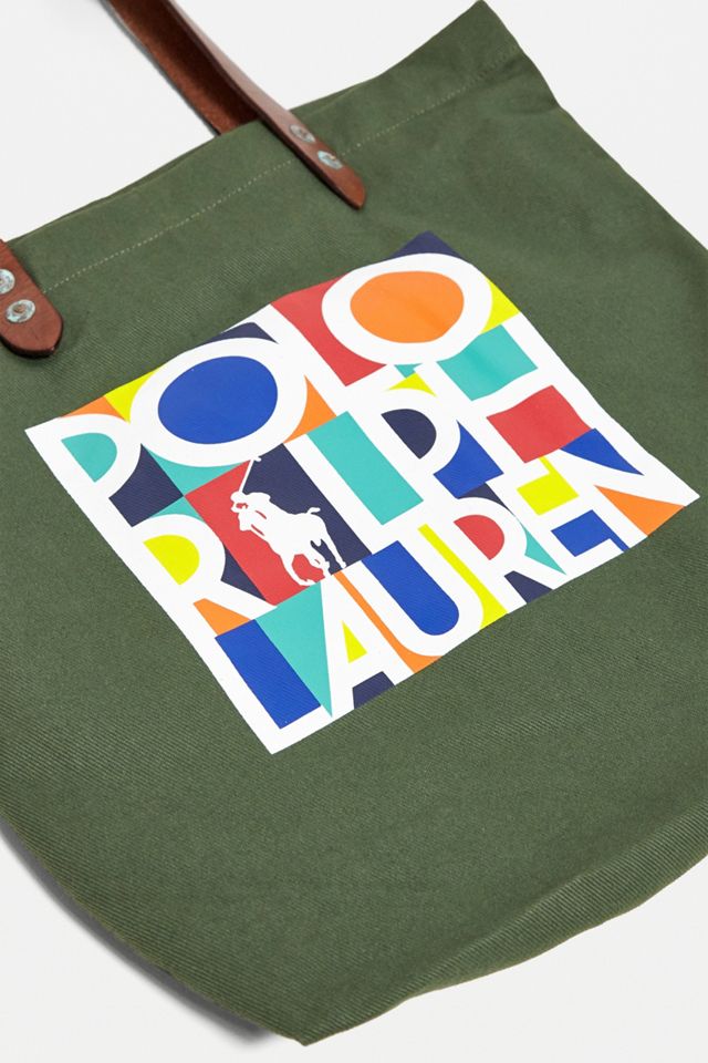 Polo Ralph Lauren - Sac fourre-tout en toile imprimé olive #1