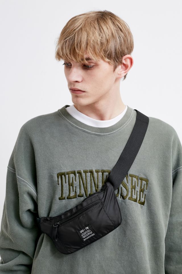 UO Black Flat Money Belt Bag | Urban Outfitters UK