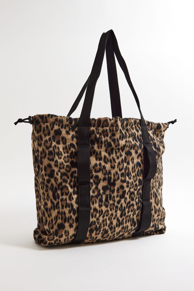 Leopard fur tote bag hotsell