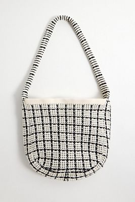 Loom Ecru Knit Sling Bag
