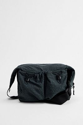 Bolso Bandolera Ayker de Cuadros en Color Verde Azulado
