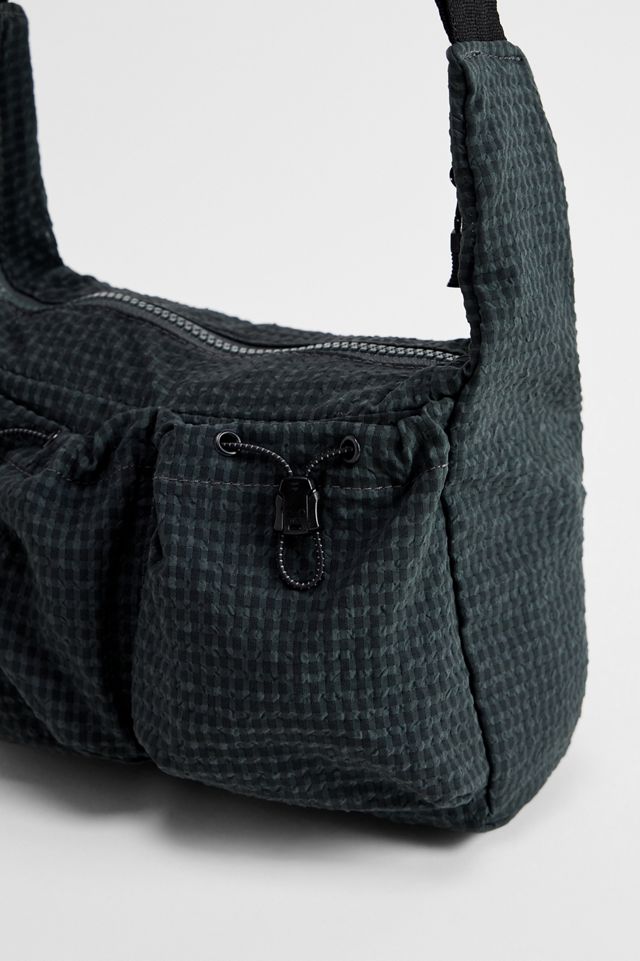 Bolso Bandolera Ayker de Cuadros en Color Verde Azulado #2